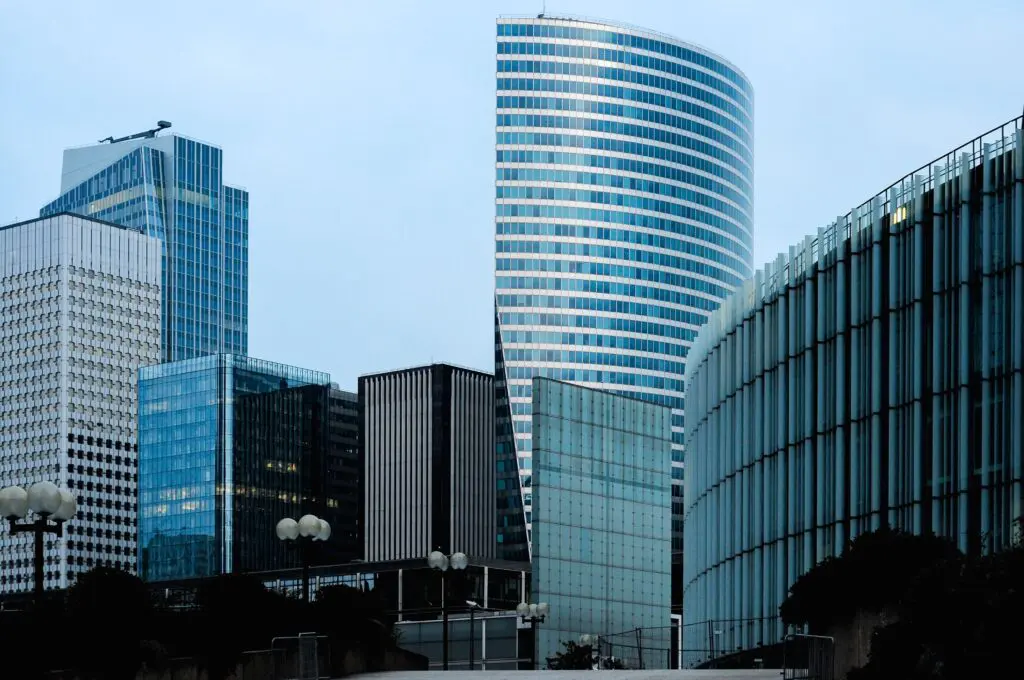 La Défense business district in Paris with modern office buildings for foreign entrepreneurs starting a company in France