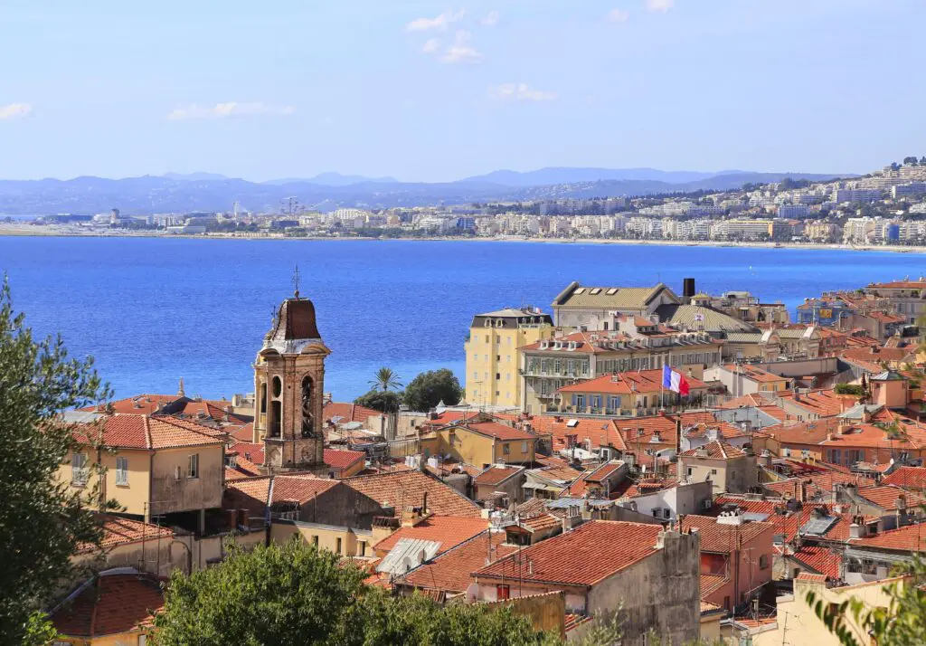 Panoramic view of Nice on the French Riviera, one of the best places to retire in France